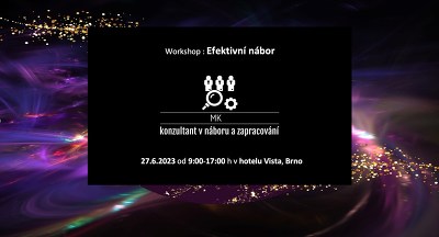 Plakát události workshop: Efektivní nábor