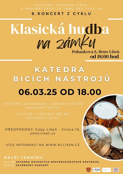 Plakát události Klasická hudba na zámku (Katedra bicích nástrojů)
