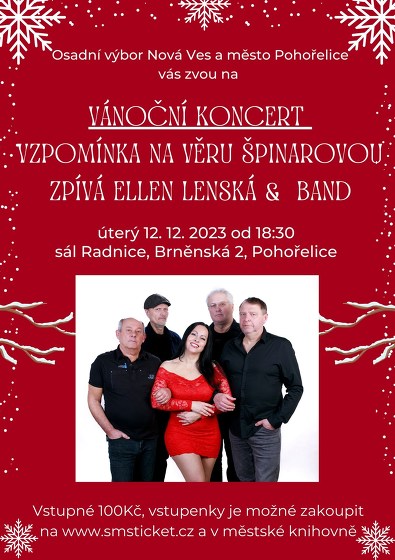 Plakát události Vánoční koncert - Vzpomínka na Věru Špinarovou