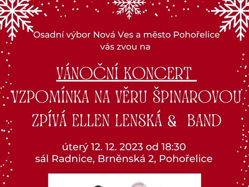 Plakát události Vánoční koncert - Vzpomínka na Věru Špinarovou
