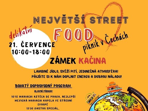 Plakát události Dobré jídlo Světa Street food piknik zámek Kačina