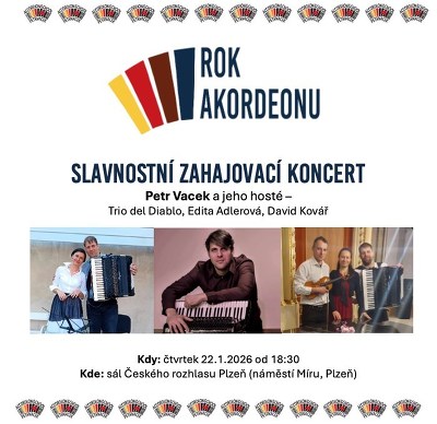 Plakát události Slavnostní zahajovací koncert Rok akordeonu