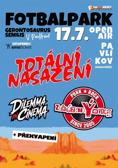 Plakát události Totální nasazení a hosté v Pavlíkově u Rakovníka