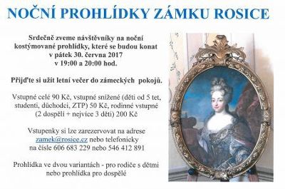 Plakát události Noční prohlídky zámku Rosice