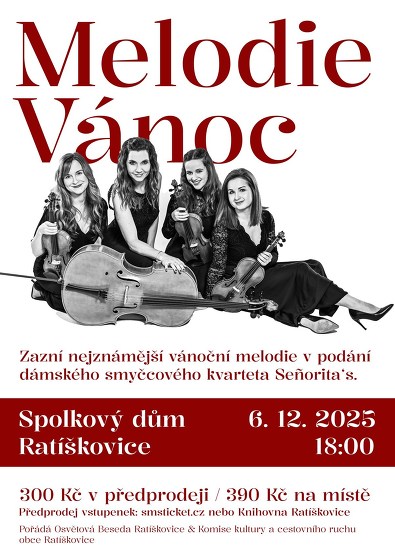 Plakát události Melodie Vánoc - smyčcový kvartet Señorita's