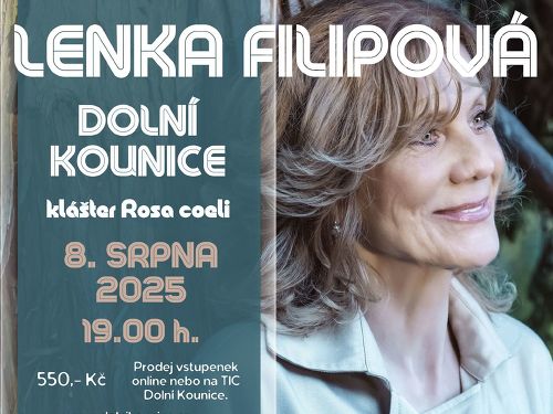 Plakát události Koncert: Lenka Filipová v Dolních Kounicích