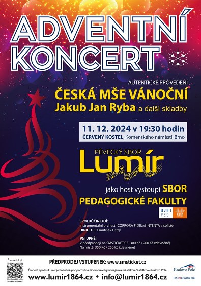 Plakát události Adventní koncert s Českou mší vánoční J. J. Ryby