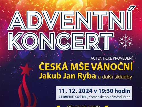 Plakát události Adventní koncert s Českou mší vánoční J. J. Ryby