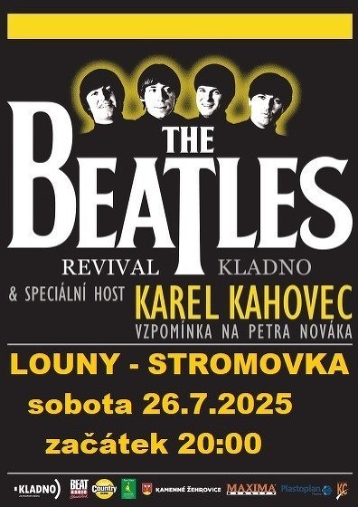 Plakát události Beatles Revival + Karel Kahovec - Louny Stromovka