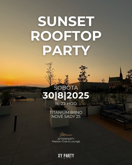 Plakát události Sunset Rooftop Party | Titanium Brno