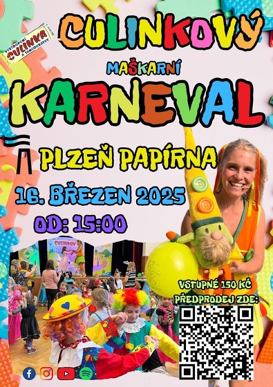 Plakát události Culinka Karneval 2025 - Plzeň Papírna