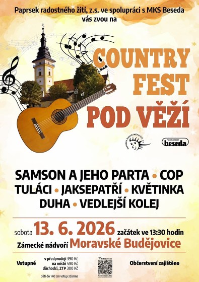 Plakát události Country fest pod věží