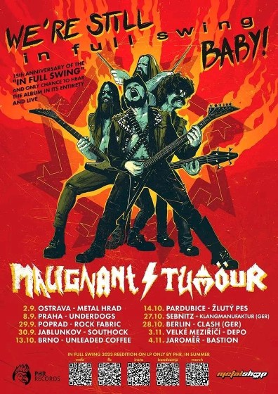 Plakát události Malignant Tumour - Streetmachine - Crouch v UC Brno