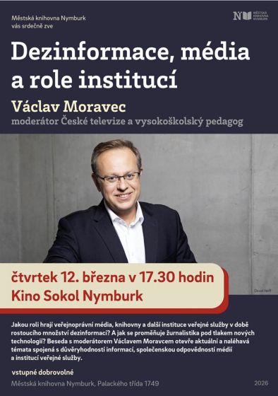 Plakát události Dezinformace, média a role institucí