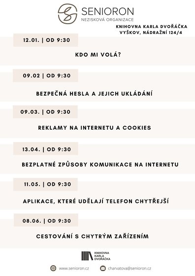 Plakát události Kdo mi volá? Beseda pro seniory je zaměřená na podvodné telefonáty