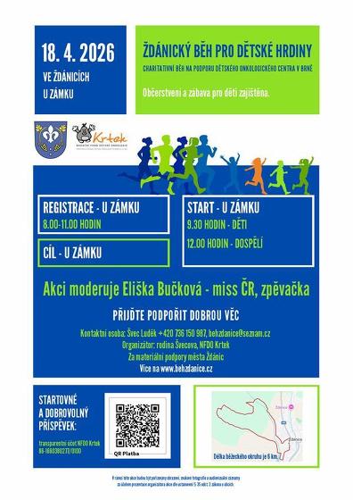 Plakát události Ždánický běh pro dětské hrdiny