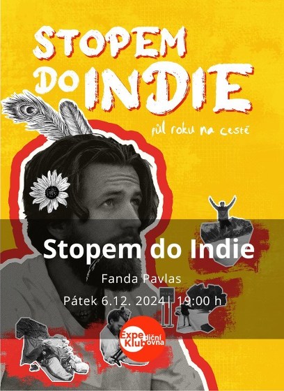 Plakát události Stopem do Indie