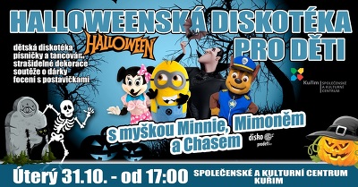 Plakát události Halloweenská diskotéka pro děti