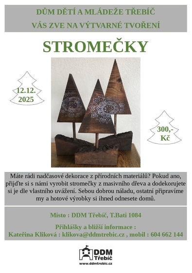 Plakát události Výtvarné tvoření: Stromečky