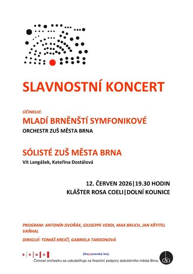 Plakát události Mladí brněnští symfonikové: slavnostní koncert v Rosa coeli