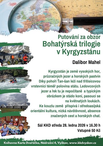 Plakát události Putování za obzor: Bohatýrská trilogie v Kyrgyzstánu, Dalibor Mahel