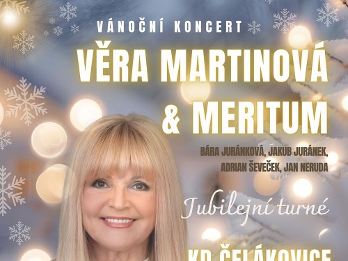 Plakát události JUBILEJNÍ VÁNOČNÍ KONCERT - Věra Martinová & Meritum