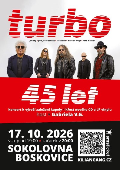 Plakát události TURBO 45let Boskovice