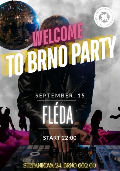 Plakát události Welcome to Brno Party by EIVB