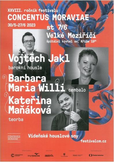 Plakát události CONCENTUS MORAVIAE - Kateřina Maňáková & Barbara Maria Willi & Vojtěch Jakl