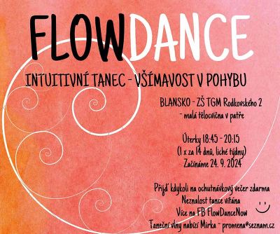 Plakát události FLOWdance - spontánní tanec
