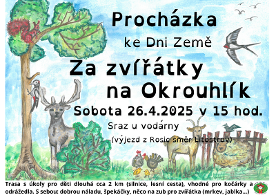 Plakát události Za zvířátky na Okrouhlík