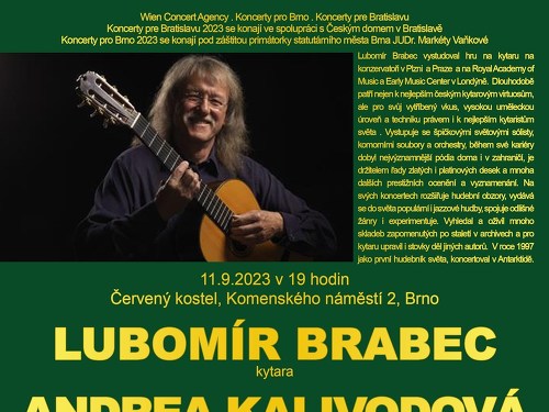 Plakát události Lubomír Brabec (kytara) Andrea Kalivodová (mezzosoprán)