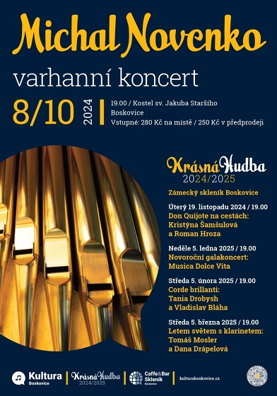 Plakát události Varhanní koncert: Michal Novenko