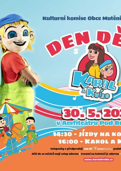 Plakát události Den dětí s Karol a Kvído