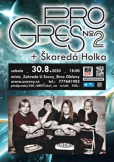 Plakát události Progres 2 + Škaredá Holka