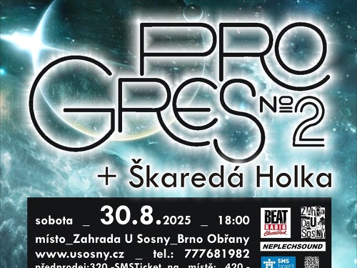 Plakát události Progres 2 + Škaredá Holka