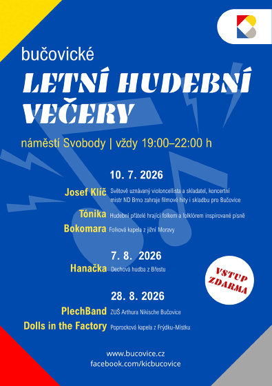 Plakát události Bučovické letní hudební večery