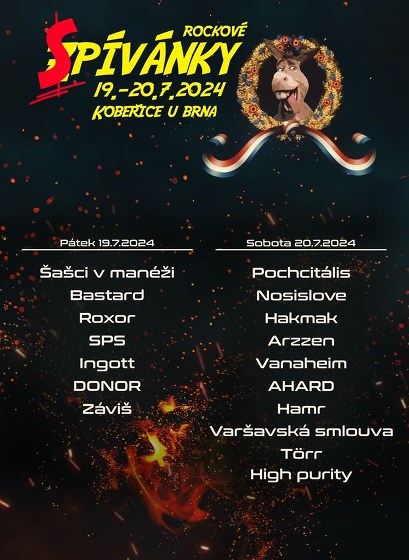 Plakát události Rockové zpívánky Kobeřice u Brna