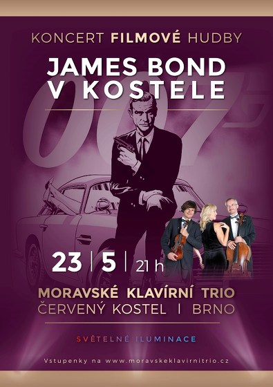 Plakát události James Bond v kostele 2, Koncert filmové hudby s iluminacemi