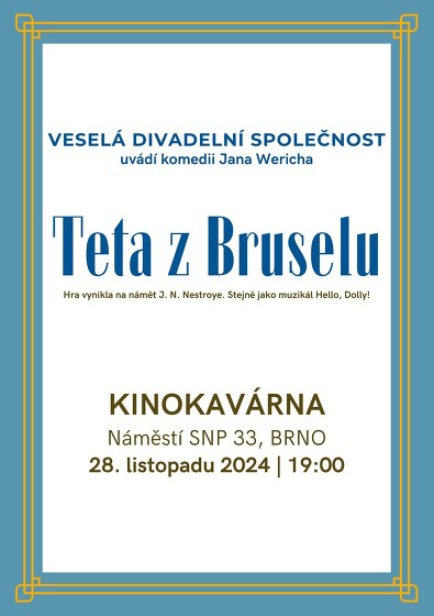 Plakát události Teta z Bruselu - repríza