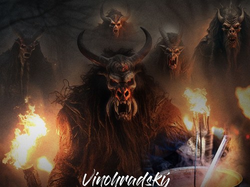 Plakát události Vinohradský GulášFest s pochodem Krampus čertů