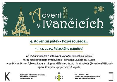 Plakát události 4. Adventní pátek 2025 - Pozvi souseda ...
