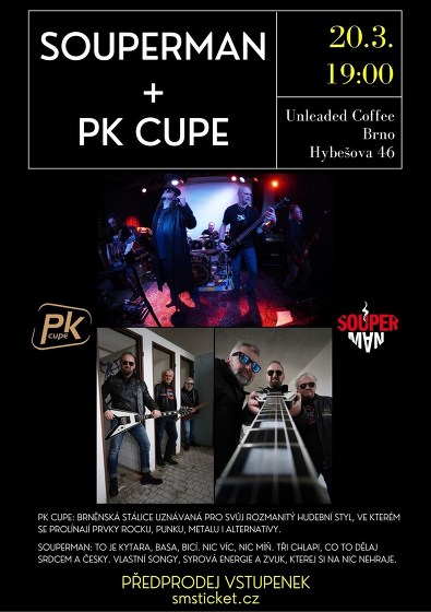Plakát události SOUPERMAN & PK cupe - DVOJÁK v Unleaded Coffee