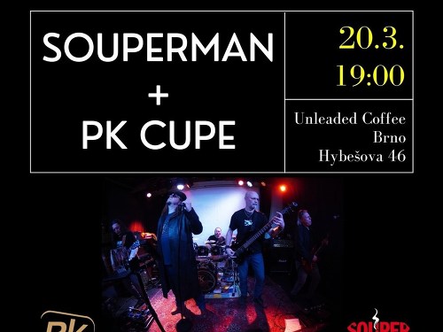 Plakát události SOUPERMAN & PK cupe - DVOJÁK v Unleaded Coffee