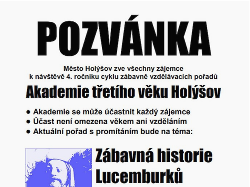 Plakát události Akademie třetího věku Holýšov