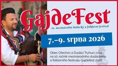 Plakát události Gajdafest: 10. mezinárodní dudácký a folklórní festival