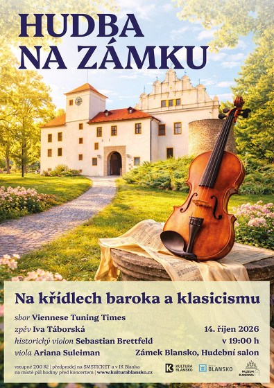 Plakát události Hudba na zámku - Na křídlech baroka a klasicismu