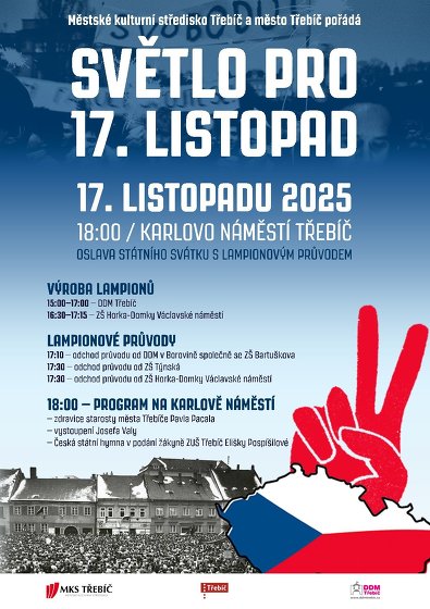 Plakát události Světlo pro 17. listopad