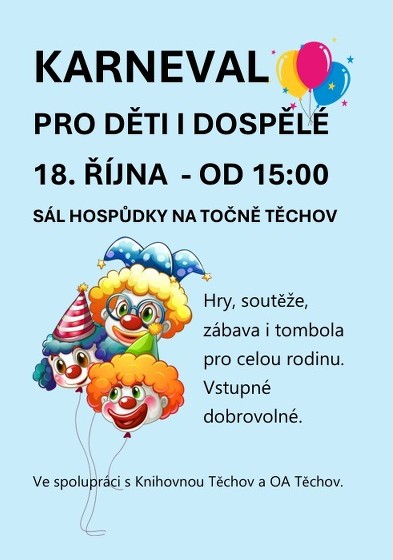 Plakát události Karneval pro děti i dospělé
