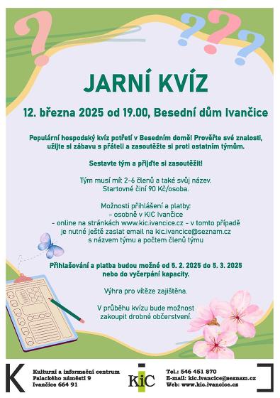 Plakát události Jarní kvíz v Ivančicích